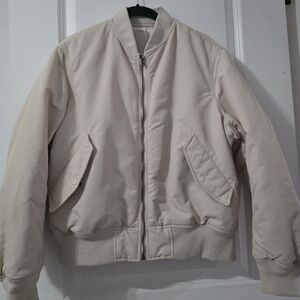 Women's Cream Bomber Jacket